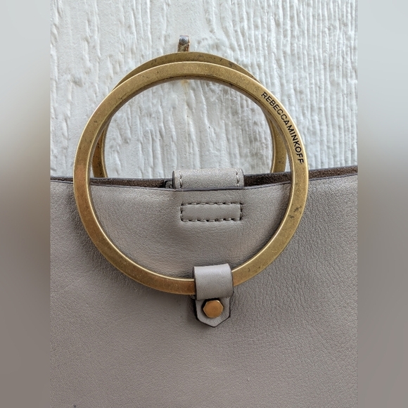 Rebecca Minkoff Gray Handbag with Gold Accent - Picture 3 of 8